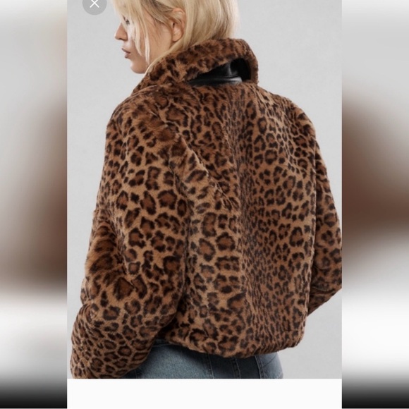 Maeve Anthropologie Leopard-Print Faux Fur Jacket - Picture 4 of 8